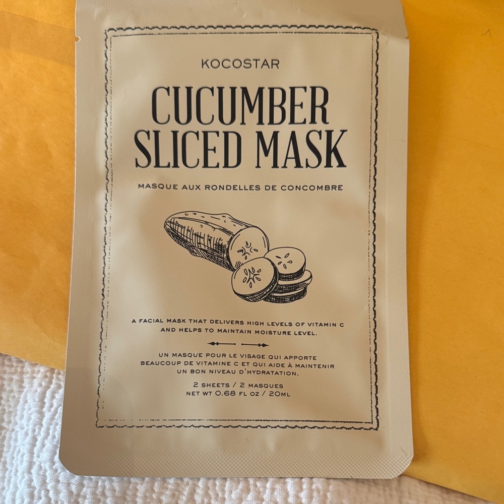 Costa Cucumber Sliced Facial Mask - Green and White